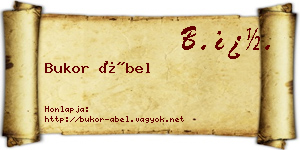 Bukor Ábel névjegykártya